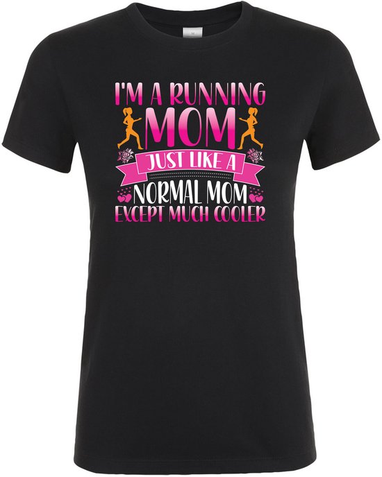 T-shirt Running Mom - T-shirt femme - Cadeau - Running Mom - Maman - Meilleure maman du monde - Anniversaire - Cadeau anniversaire - Fête des Mères - Cadeau Running - Cadeau fête des Mères - Mom - Cadeau mère - Anniversaire - Taille XXL