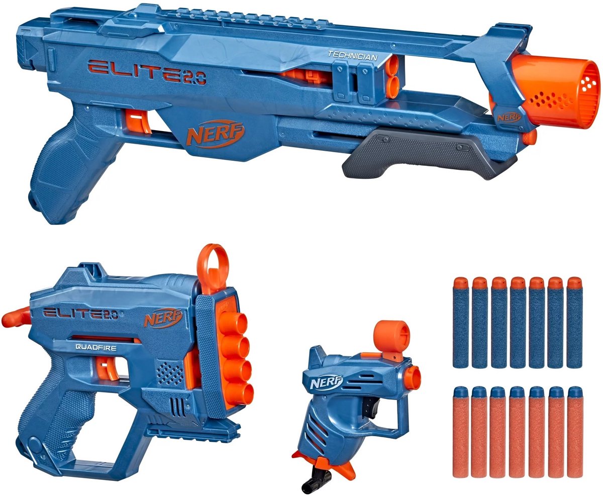 Nerf Elite 2.0 Loadout Pack, 3 Blaster Pack