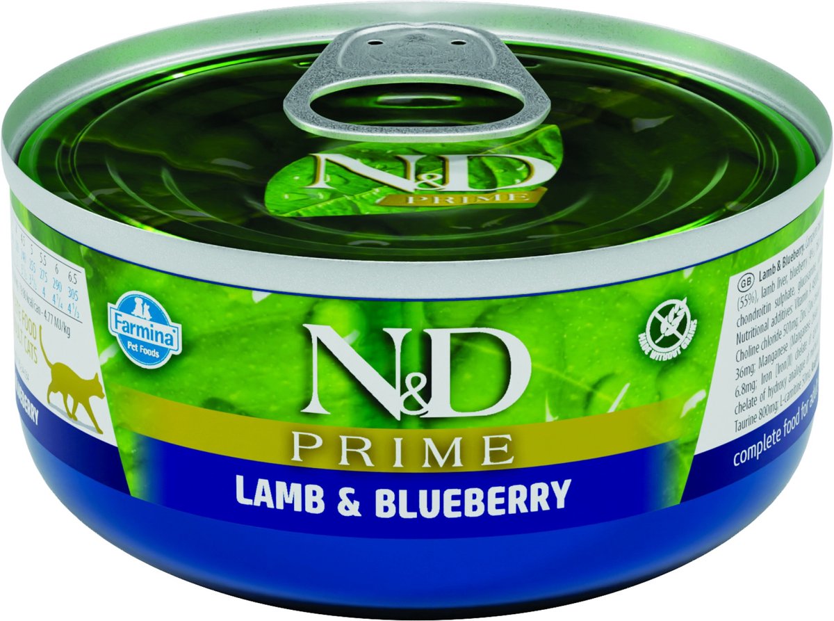 N&D Prime natvoeding voor de kat Lam 70 gr. - per 24 stuks