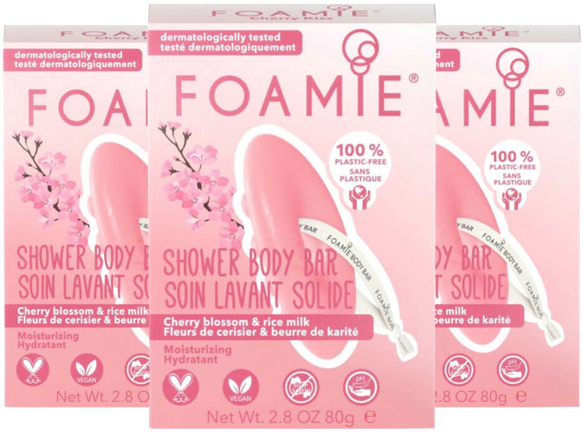 Foamie Body Bar Cherry Kiss - 3 x - Voordeelverpakking