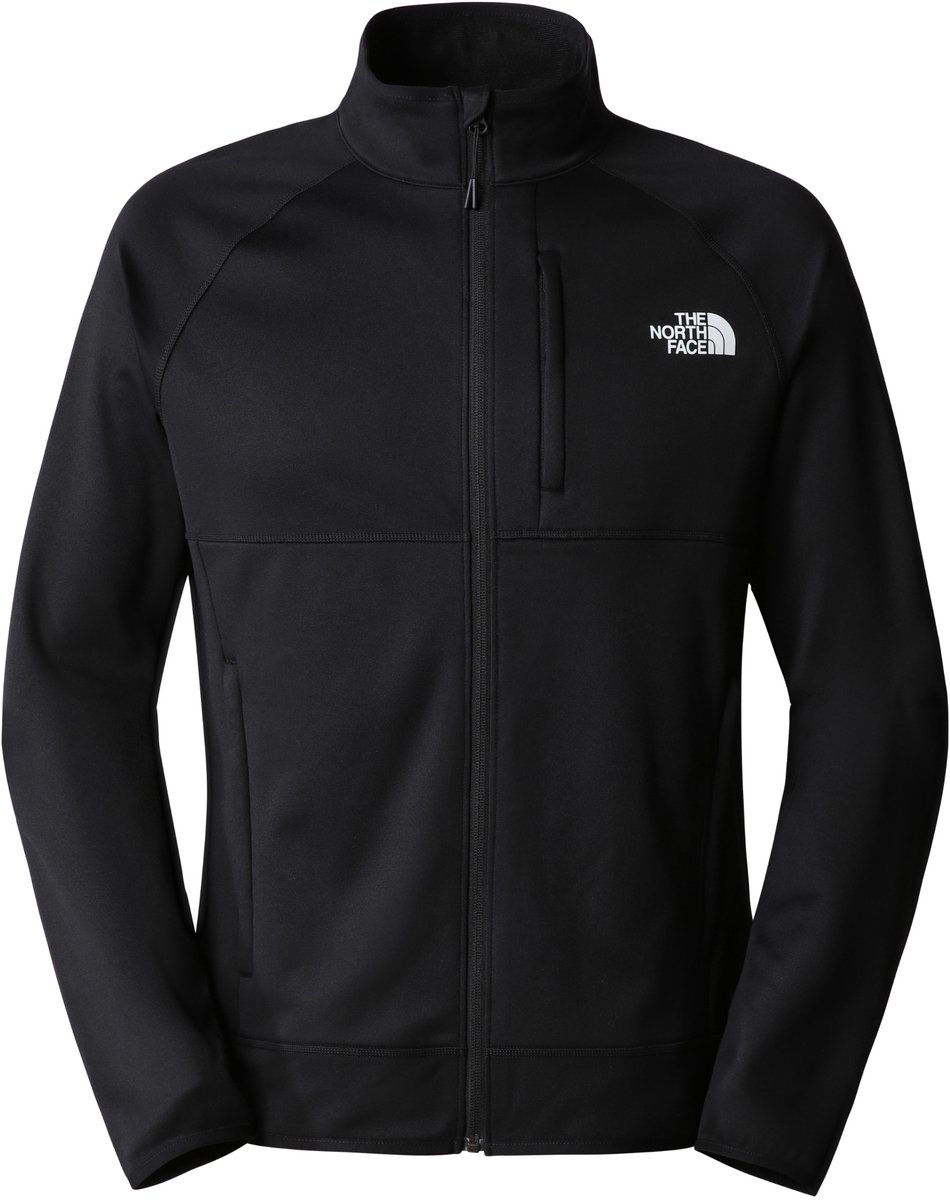 The North Face Heren Fleecejas Canyonlands met ritssluiting Teddyjas voor wandelen en buitenactiviteiten Fleece in middelgewicht met zakken met veilige ritssluiting TNF Zwart
