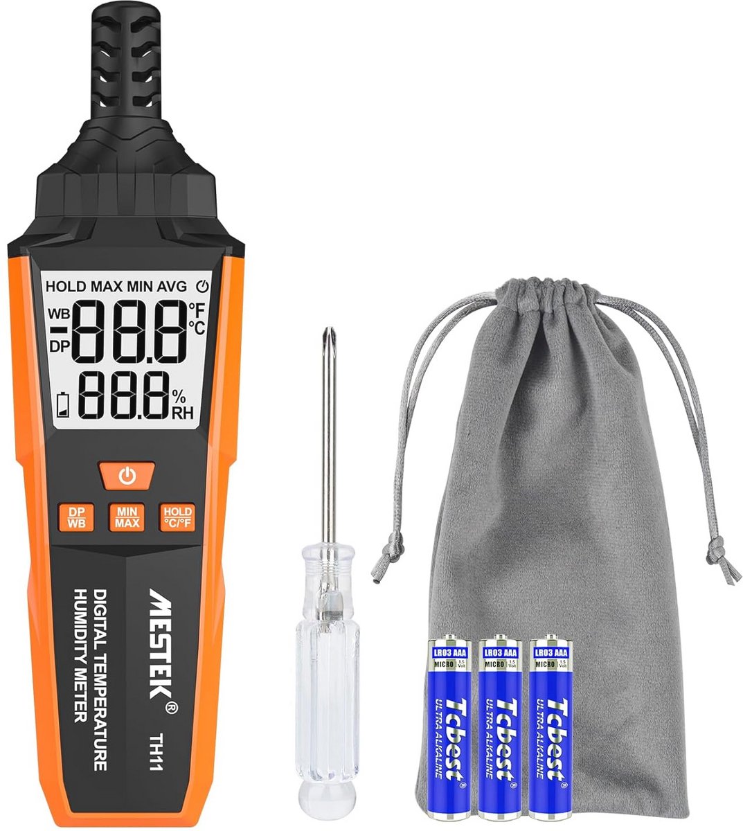 4-in-1 Hygrometer Thermometer - Temperatuur en Vochtigheidsmeter voor Binnen en Buiten