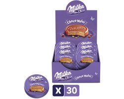 Milka Choco Wafer Koekjes Melkchocolade 30 x 30g - Chocolakoeken - Voorraad - Verjaardag Cadeau Vrouw of Man - Geschenkset voor Man en Vrouw