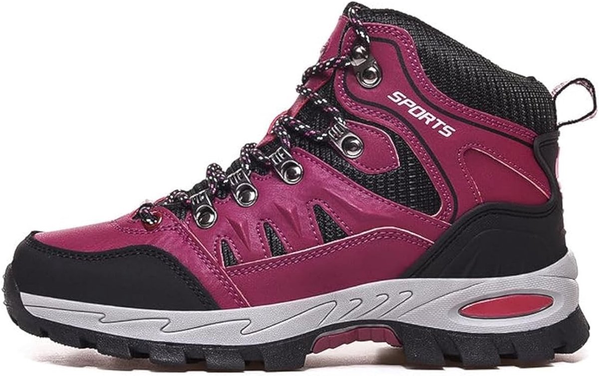 Wandelschoenen voor dames en heren waterdicht outdoor lichte trekkingschoenen antislip wandelschoenen ademend wandelschoenen uniseks Roze