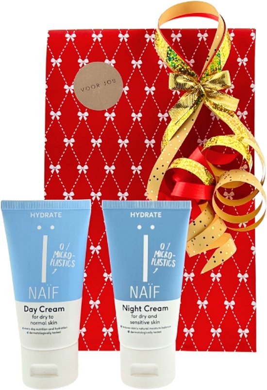 Naif Cadeauset Face Compleet - Naif Hydrate Dagcreme 50ml Nurturing - Naif Hydrate Nachtcreme 50ml Nurturing van Naïf — afbeelding 2