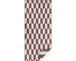 PIECE OF SUN® Strandlaken groot 90x200 cm – Bruin / beige – Zandvrij Sneldrogend Microvezel Badlaken – Duurzaam & Lichtgewicht – Voor Strand, Sauna & Reizen - Cadeau voor mannen en vrouwen - Cadeaubon 50 euro - Valentijn cadeau