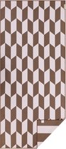Bol.com Extra groot strandlaken - PIECE OF SUN® 90x200 cm - Bruin Beige - Zandvrije Sneldrogende Microvezel Handdoek - Duurzaam ... aanbieding