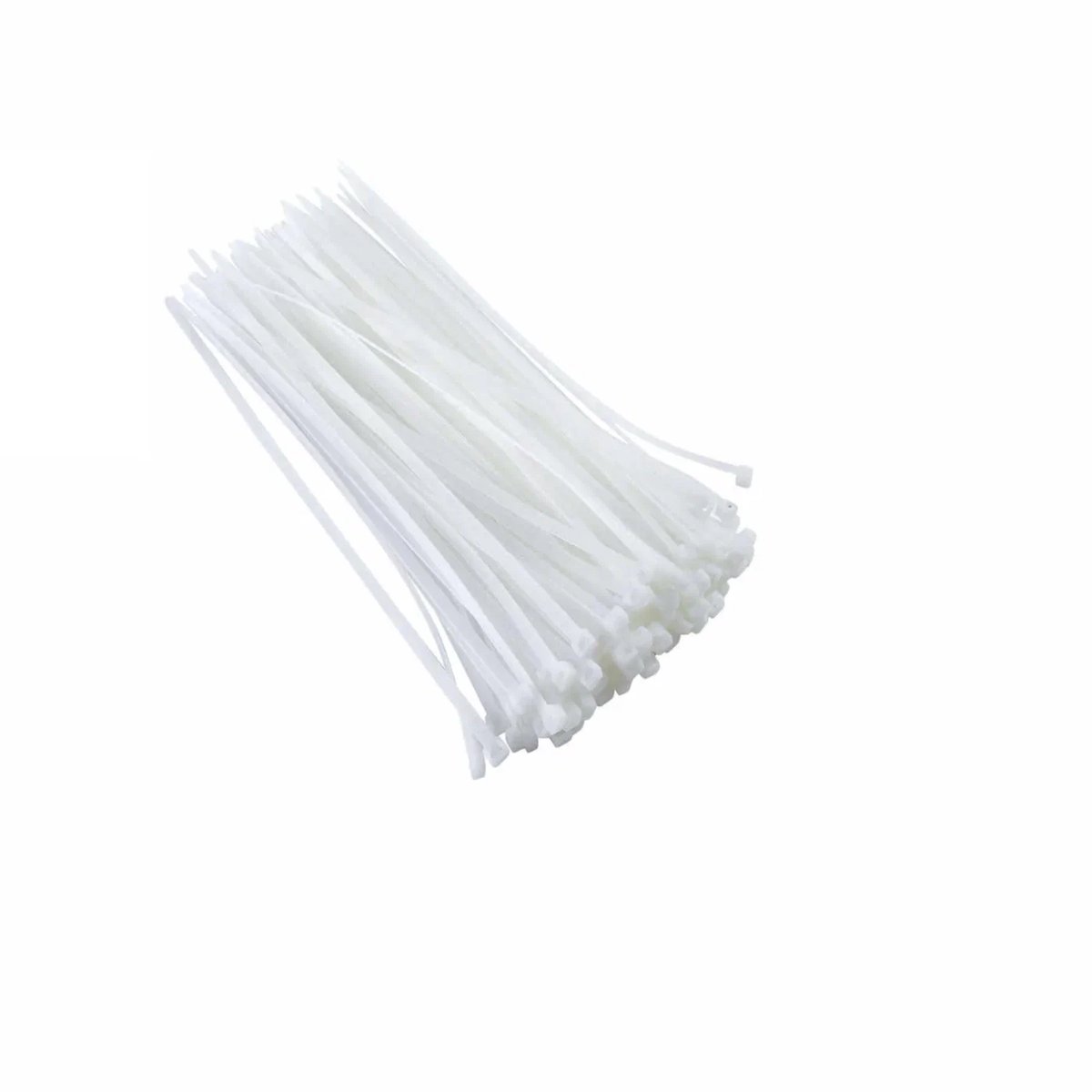 Universele witte kabelbinders 2.5 x 200 mm - 100 stuks