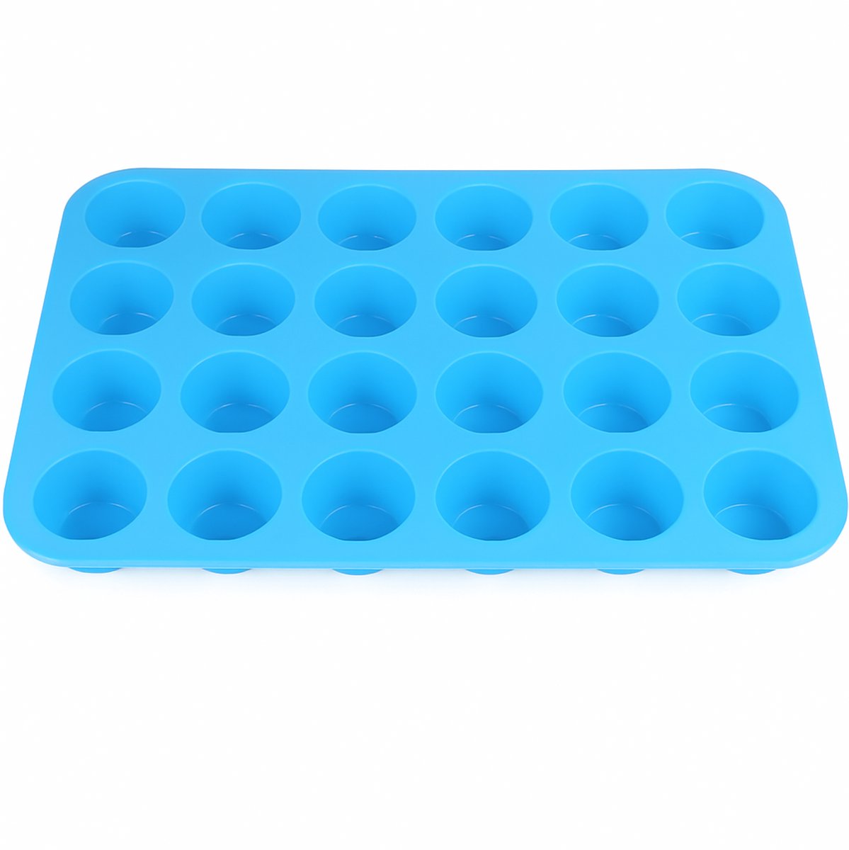 Minismus Siliconen Cupcake Vormpjes Bakvorm - Koken & Bakken - BPA Vrij - Non-Stick - Geschikt voor de Oven - 24 Stuks Blauw