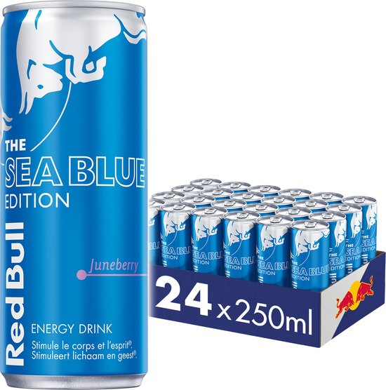 Red Bull Energy Drink - Sea Blue Edition - Juneberry - 24-Pack - 25 cl