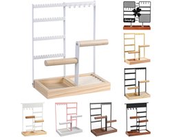 Juwelenstandaard Sieradenhouder, 7-vaks juwelenboom voor kettingen armbanden ringen horloges en accessoires, blinde doos, willekeurige stijl (niet bestellen als je hier last van hebt)