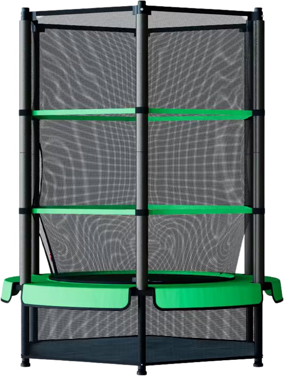 RocketJump LF14 Trampoline - Inclusief veiligheidsnet - Kindertrampoline 140 cm - Groen — afbeelding 2
