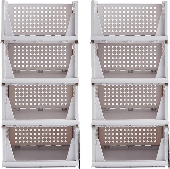 RMAN 8 Stück Schubladenbox Kleiderschrank Organizer Schrank Stapelbare RMAN 8 Stück Schubladenbox Kleiderschrank Organizer Schrank Stapelbare