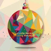Kerstkaarten Kerstbal in kleur en goud - 10 stuks - met enveloppen