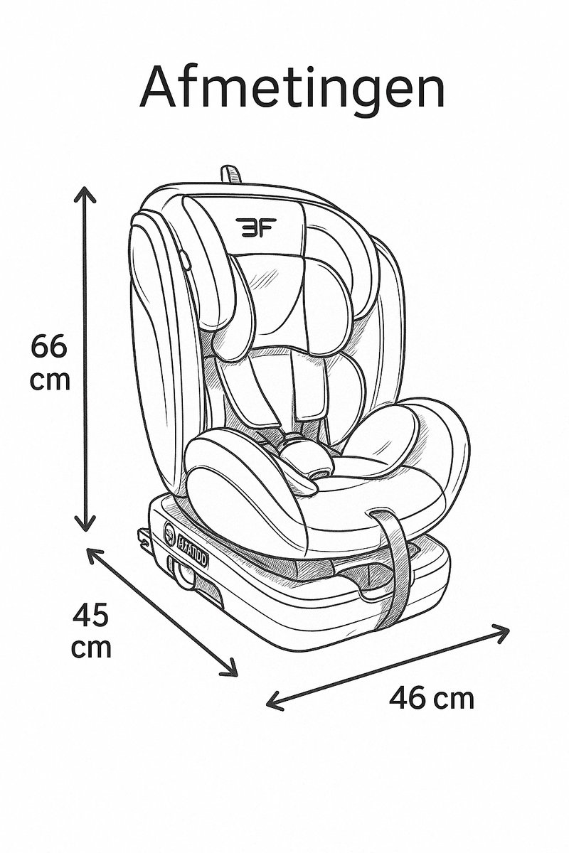 Bebies First Autostoel Vento i-Size Met Isofix 360° Draaibaar Groep 0/1/2/3 (0-36 kg) Vanaf 40 tot 150 cm thumbnail 4