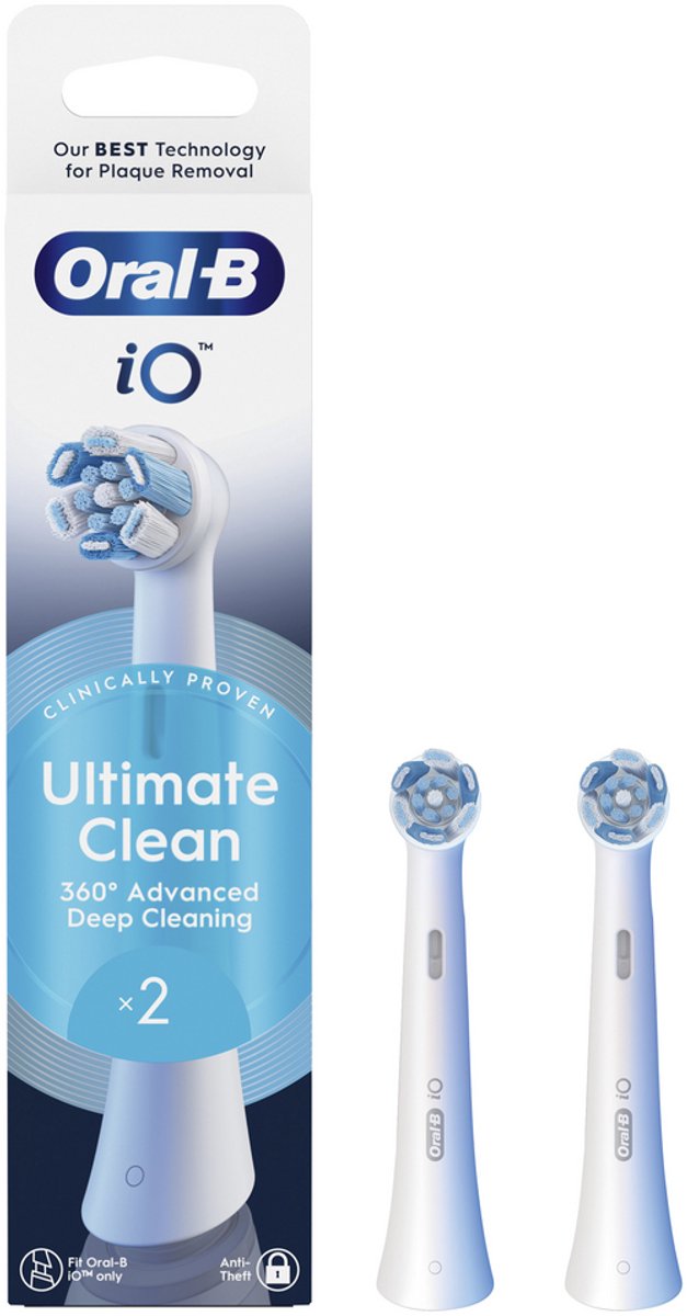 Oral B iO Ultimate Clean opzetborstels - wit - 2 stuks