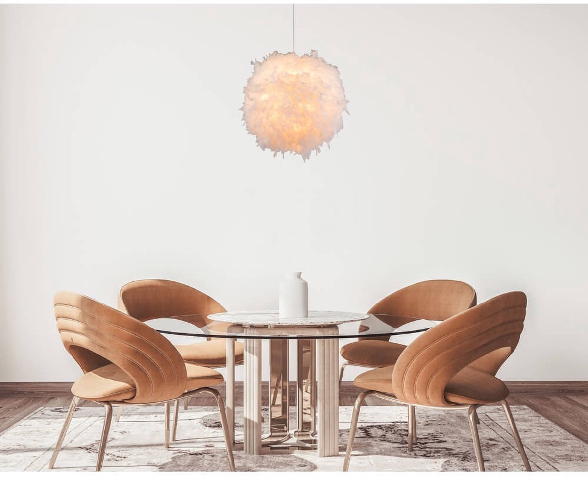 Globo - hanglamp - Katunga - wit - kunststof - Ø 60cm - E27 - 15058