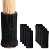 Protecteurs de pieds de chaise Protecteur de sol Ø25-50 mm - Capuchons de pied de chaise Chaussettes de pied de Cache-jambes pour chaises 24 pièces - Capuchons de chaise Feutres de meubles - Earkings Zwart