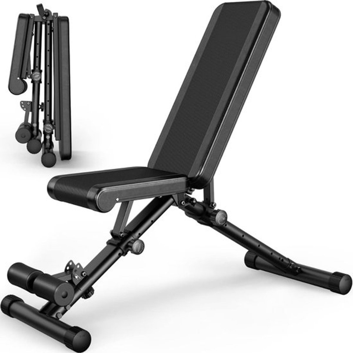 Thuys – Luxe Bench – Fitness – Halterbank – Bench Press – Dik Stalen Design – 8 Instelbare Standen – Eenvoudige Installatie – Extra Veilig – Zwart