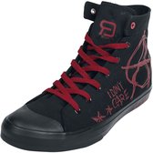 R.E.D. Rock-Engineered Design Zwart-rode sneakers met print - Unisex - EU42