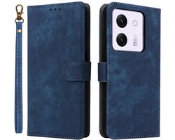Coverup Hoesje - Geschikt voor Xiaomi Poco M7 Pro 5G Hoesje - Coverup Book Case met Koord - Blauw