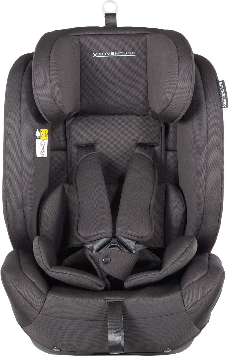 X Adventure Autostoel Premium Groep 1/2/3 9-36 kg (76 tot 150 cm) - Vanaf 15 maanden tot 12 jaar - Gordel - i-Size - Meegroei Autostoel - Zwart thumbnail 4