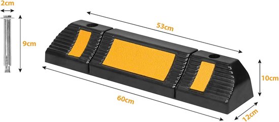 YRHome 2 X Garagestopper Parkplatzsperre Gummi Radstopper