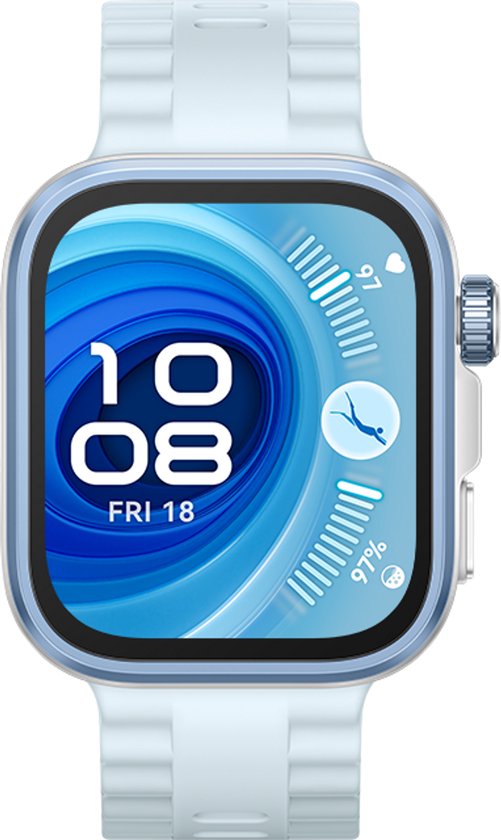 HUAWEI WATCH FIT 4 Pro - Blauw Fluoroelastomeer Strap | Ultra slank design | ECG functie | Geavanceerde sportmodi | Tot 10 dagen batterijduur | Compatibel met iOS & Android
