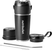 Bol.com nutribullet Flip - Draadloze Blender - RVS Thermos Beker - To Go - Zwart aanbieding