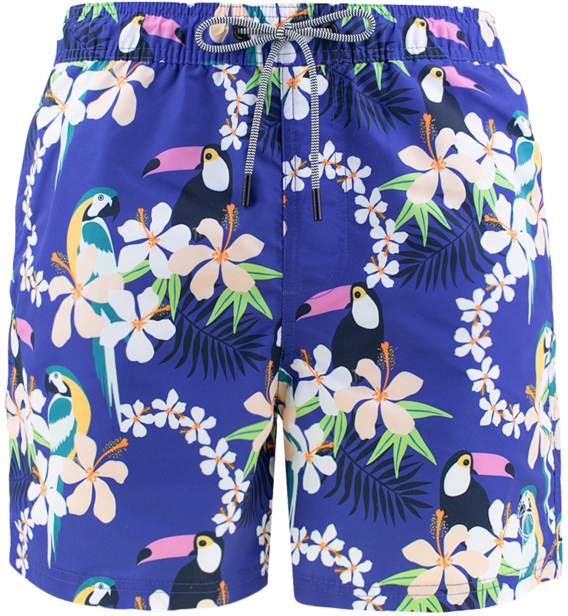 Jack & Jones Heren Zwemshorts JPSTFIJI AOP Blauw Tropisch Paradijs Print — afbeelding 10