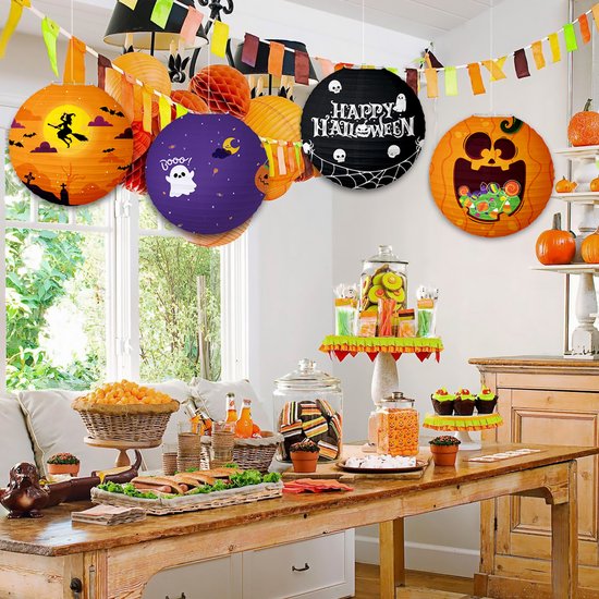 LUQ - Pompoen - Halloween - Lampion - Lichtje - Lampionstokje - Treklampion - Papier - Sint Maarten - Kind - 1 Stuk — afbeelding 4