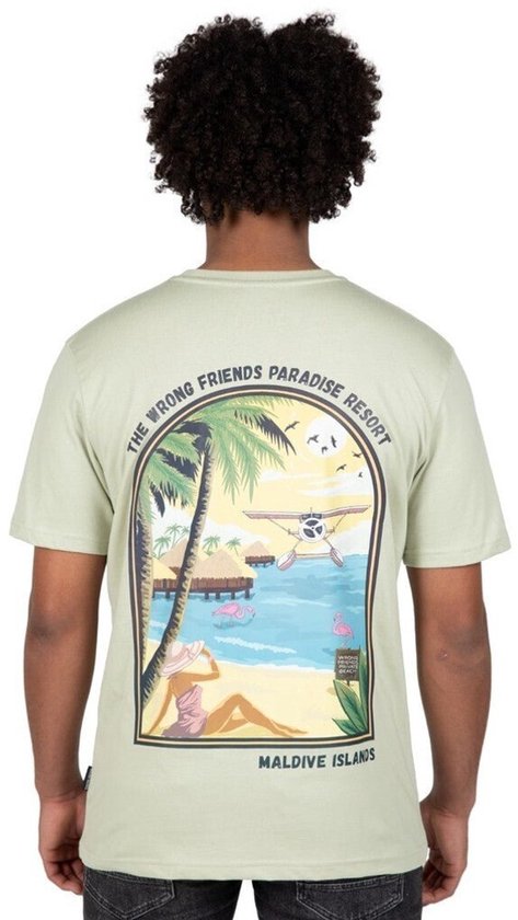 MALDIVES T-SHIRT - LIGHT GREEN L