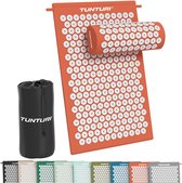 Tunturi Spijkermat met kussen - Acupressuur - Meditatie Mat - Acupunctuur Set - Massage en Ontspanning - 68x42x2 cm - Rose goud