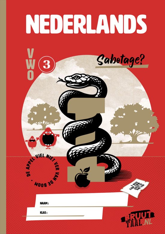 BruutTAAL 3 vwo nederlands Werkboek - cover