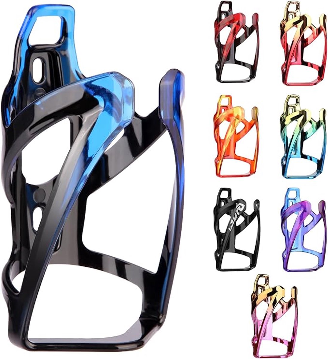 S&Dshopline® Flessenhouder fiets bekerhouder fiets met schroeven lichtgewicht fietsen fiets waterfleshouder voor straat, mountainbike (zwart blauw)