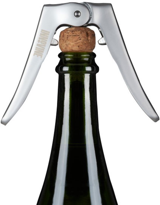 Décapsuleur Champagne Professionnel - Tire-Bouchon Vin Mousseux Argenté, Ouverture Facile Et Sans Effort Avec Effet Levier