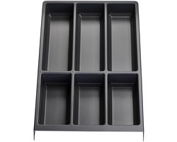Orga-Box bestekinzet SEPARADO Afzonderlijk leigrijs generfd (300 x 474 x 51 mm) Lade-inzet vanaf 40 cm kastbreedte voor bestek