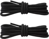 Fako Fashion - Schoenveters - Rond - Gevlochten - 5mm - 120cm - 1 Paar - 2 Stuks - Zwart