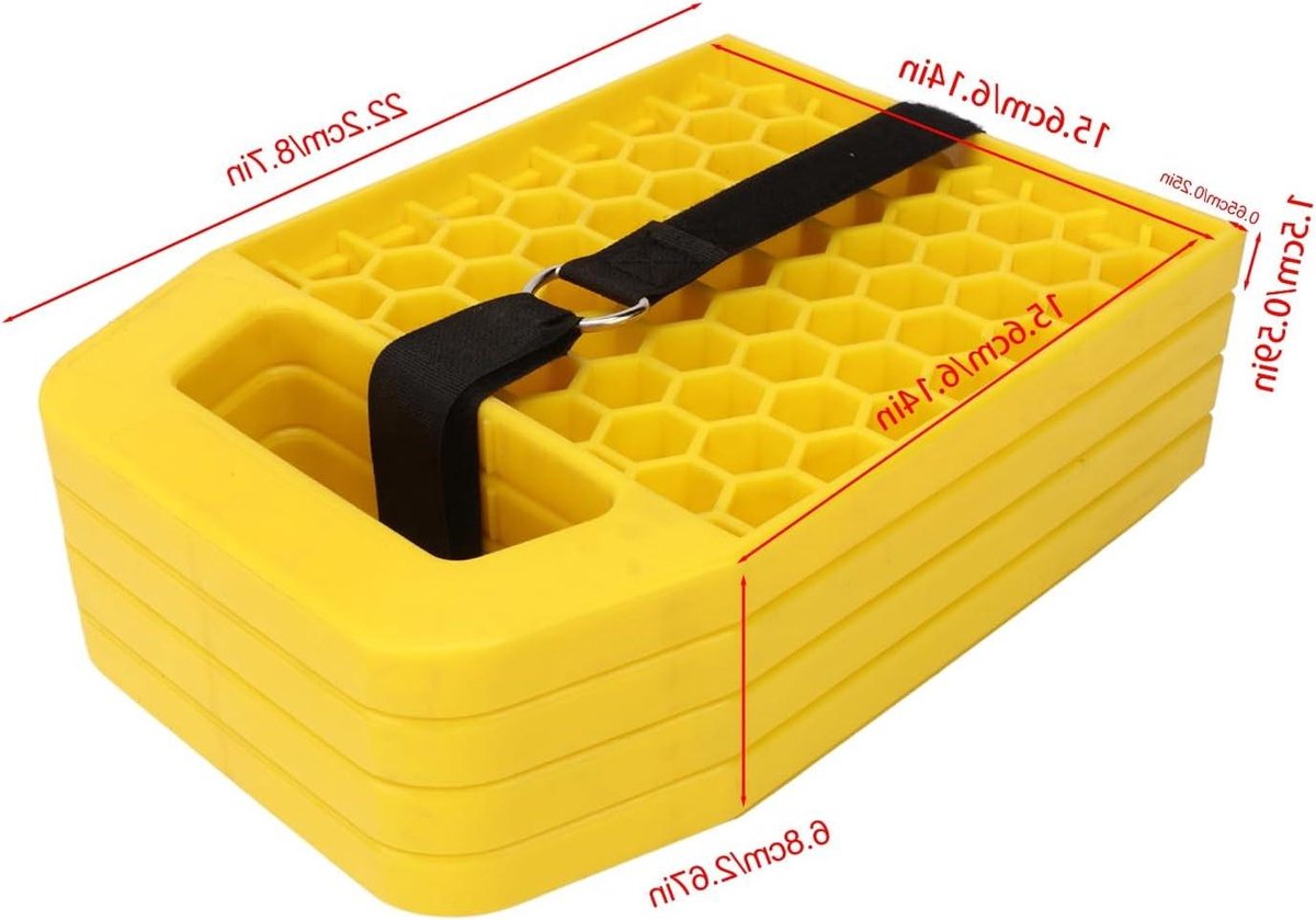 Stuks RV-jackpads - Dikke RV-nivelleringsblokken voor Travel Trailers - Voorkomt Zinken en Helpt Bij Het Stabiliseren - 56 X 56 Inch, Set van 4