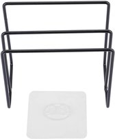 Support pour planche à découper, organiseur pour couvercles de casseroles, Assiettes , Pan , Couvercles , pour la Cuisine (Zwart)