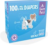Easypets Dog Diapers Male - Hondenluiers Reu - M/L - 100 stuks - Voordeelverpakking