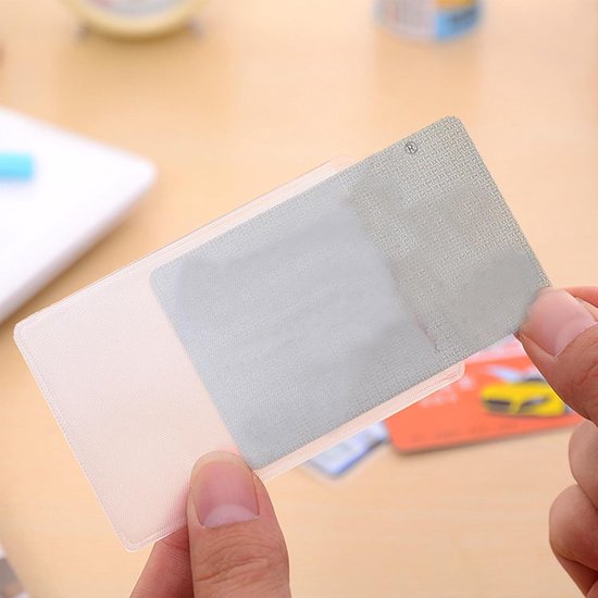12 Stuks Transparante Creditcardhoes, Card Beschermhoes, EC-Kaart Beschermhoes met Gat, Gebruikt voor Het Bewaren en Beschermen van Identiteitskaarten, Pinpassen en Bankpassen