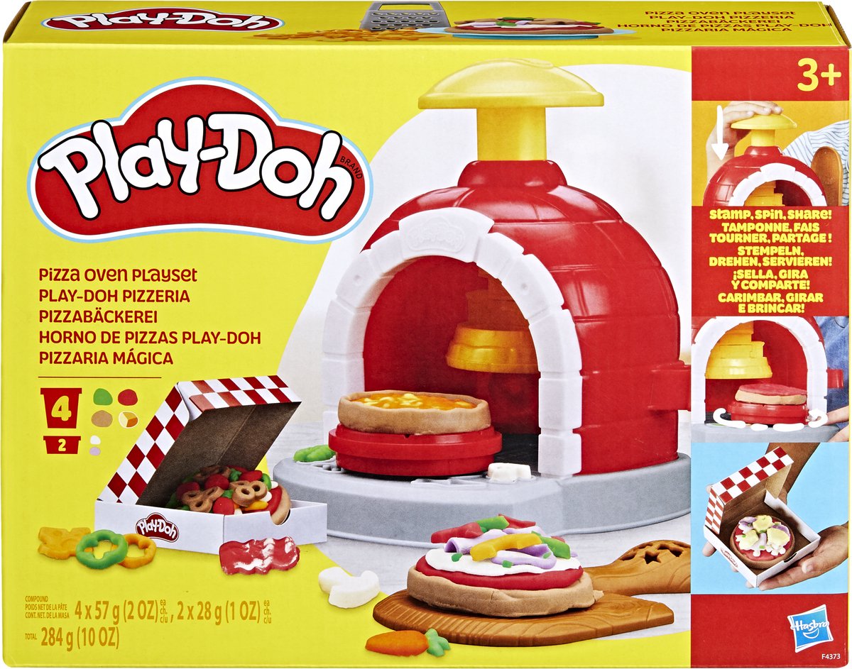 Play-Doh Pizza Oven Speelset - Boetseerklei - Inclusief 6 Play-Doh potjes - Knutselen voor kinderen