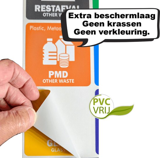 Autocollants pour poubelles de recyclage avec consigne