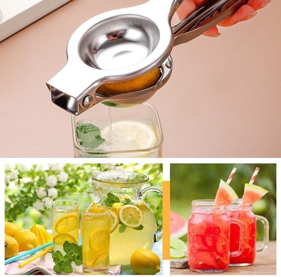 Lemon Squeezer 7cm Heavy Duty Manual Orange Press Stainless Steel Handheld Citrus Juicer Maximum Extraction Manual Fruit Press for Lemon Lime Easy to Use and Clean — afbeelding 4