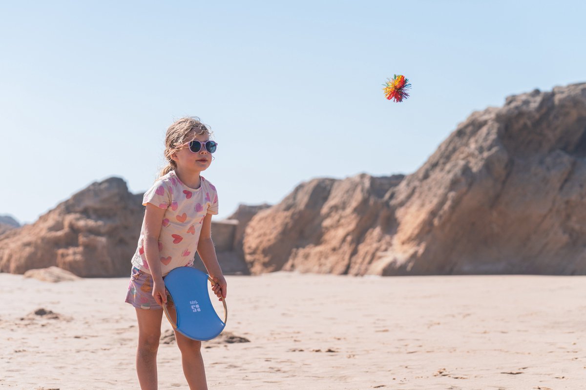 BS Toys Stuiterrackets - Houten speelgoed van Bamboe - Buitenspeelgoed - Vangspel - Spelletjes voor kinderen - Buiten speelgoed - Buitenspel - Buiten Spellen - Tuin Speelgoed - Strandspeelgoed - Cadeau kind — afbeelding 3