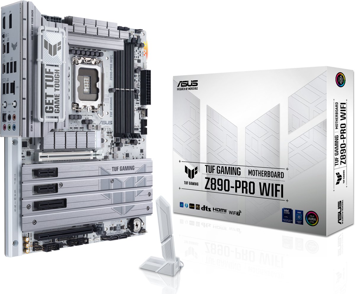ASUS TUF GAMING Z890-PRO WIFI moederbord RAID, 2.5Gb-LAN, WIFI, BT, Sound, ATX