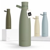 LARS NYSØM Nåde Roestvrijstalen drinkfles 1000ml - BPA-vrije geïsoleerde waterfles 1,00 Liter (Sage Green)
