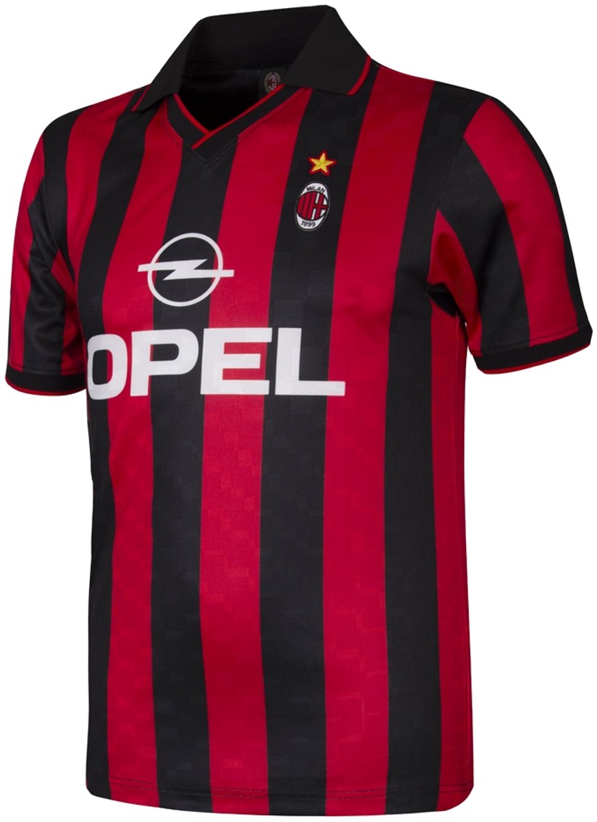 COPA - AC Milan 1996 - Retro Voetbalshirt - Heren - Zwart - Rood - M