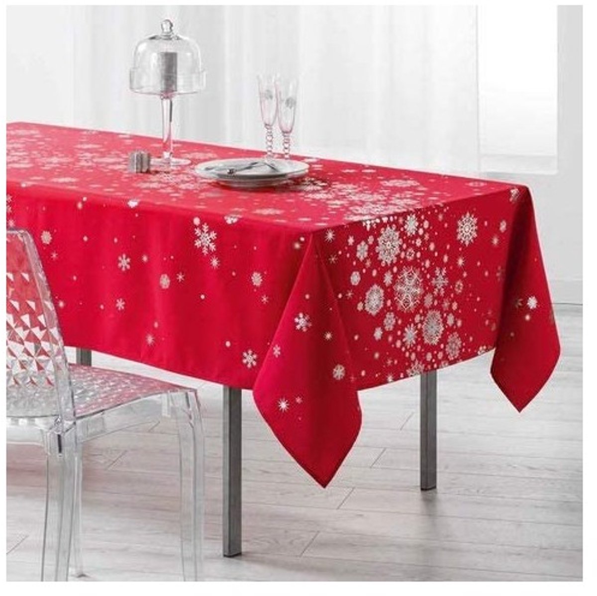 Kerstmis polyester bedrukt rechthoekig tafelkleed feestdecoratie salontafel tafelkleed vakantie tafel decor,04,140x180cm 55x70inch
